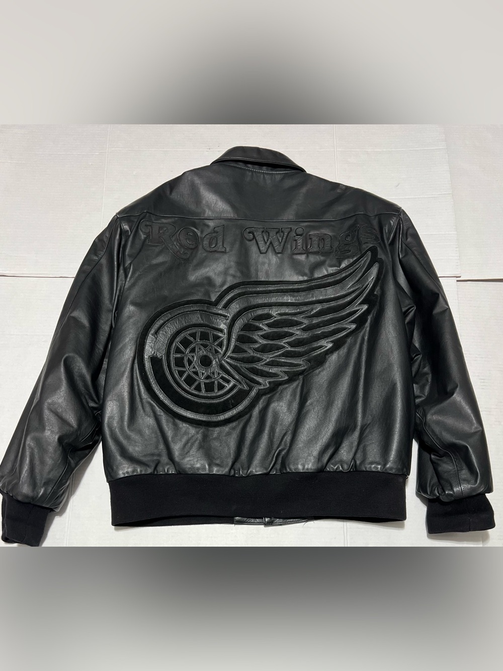 Vintage Rare 1995 Jeff Hamilton Detroit Red Wings Full Leather Jacket Yzerman L
